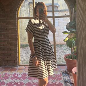 kate spade Black and White Striped Shirt Dress